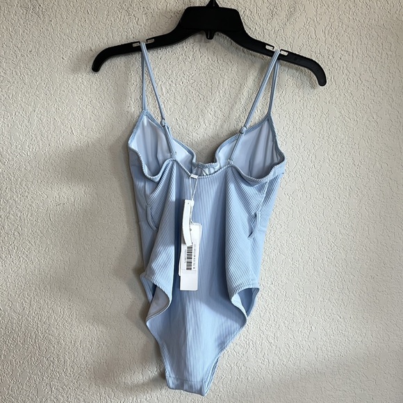 Jonathan Simkhai Noa Belted One Piece Sky swimsuit - Picture 9 of 13